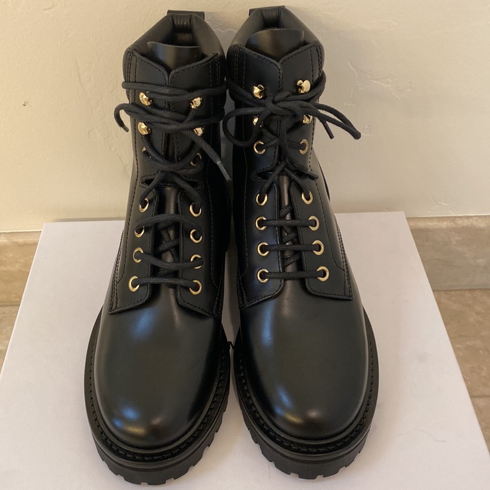 Never worn Isabel Marant Campo Leather lace up combat boots